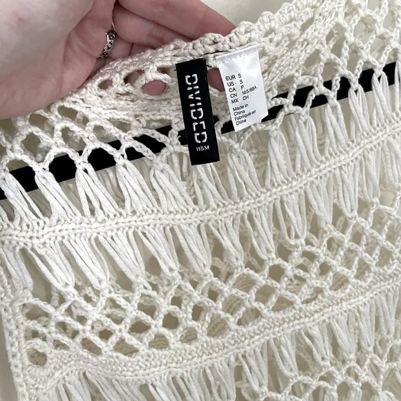 Divided H&M | White Crochet Crop Tank | Size Small - Picture 8 of 12